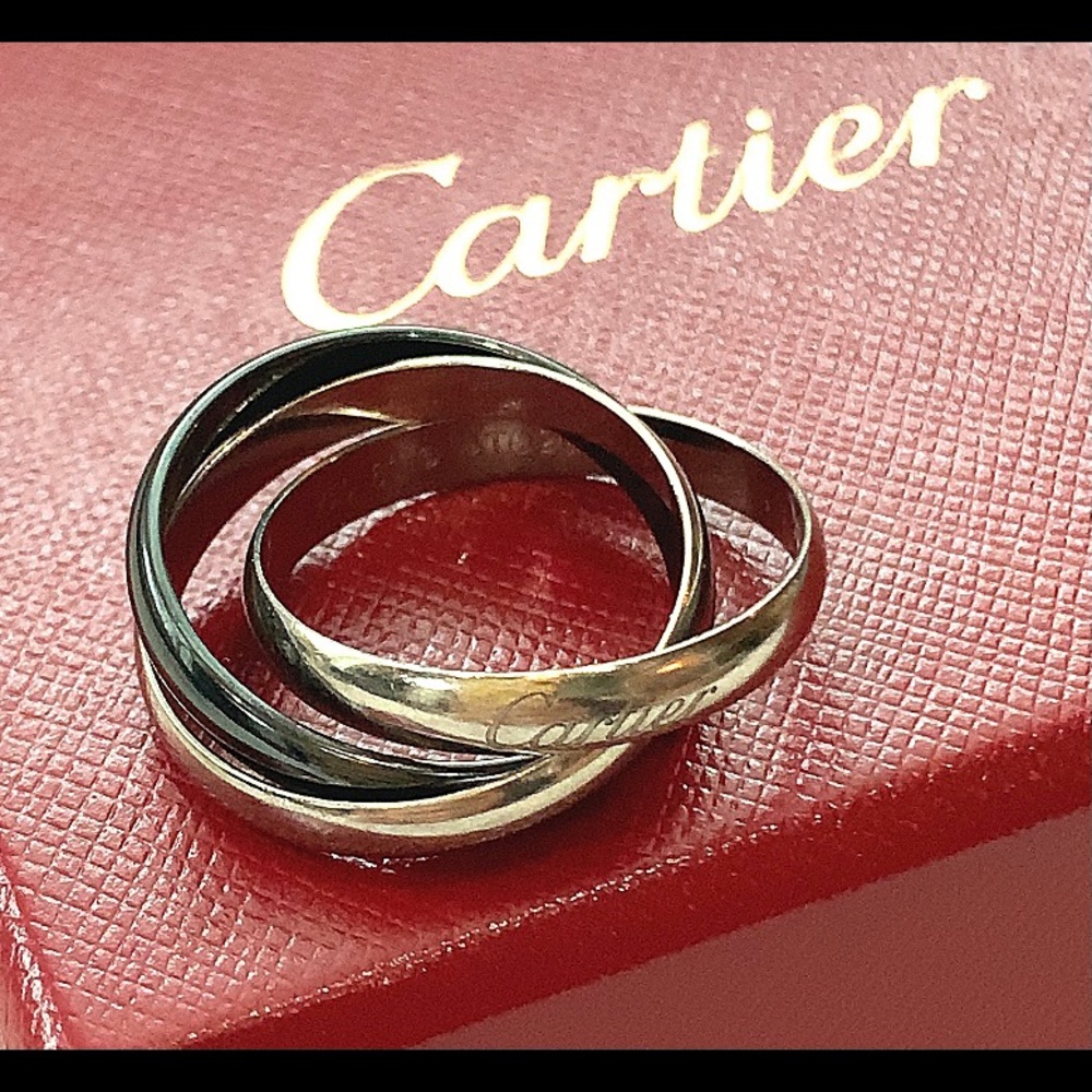 Cartier Trinity Ring in Black Ceramic and 18K White Gold